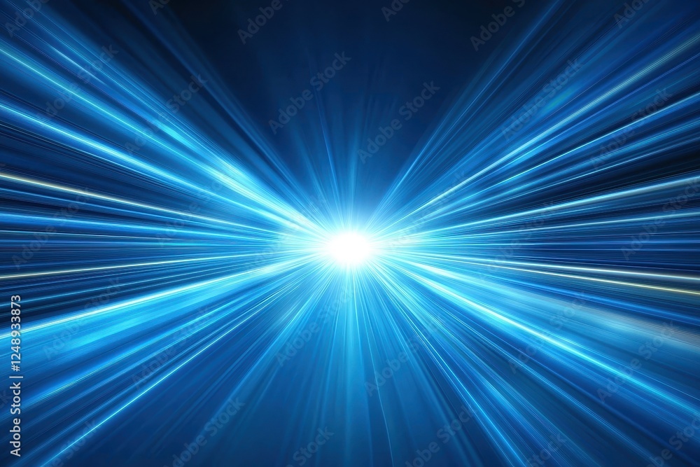 Aufkleber bright blue light rays emanating from a central point, creating a dynamic visual effect.