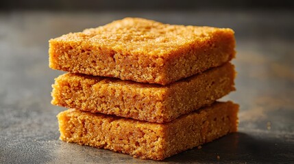Fototapeta premium Baking delicious pumpkin spice bars kitchen food photography cozy environment close-up view comfort dessert