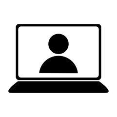 video conferencing icon vector. flat style vector illustration editable isolated design.