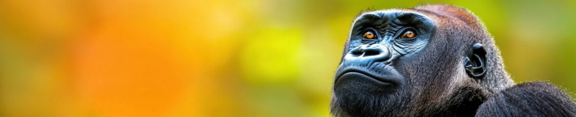 Obraz premium Close-up of a western lowland gorilla wise and expressive face