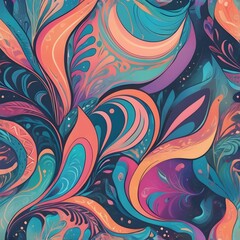 Design Hintergrund Grafik - Boho Style - Irisierende Farben