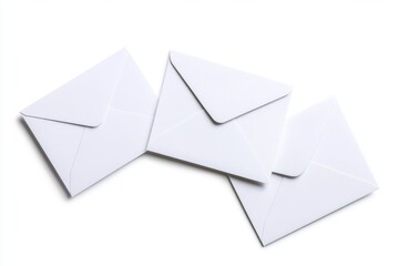 White envelopes, mail, correspondence, studio, isolated, background, communication, office