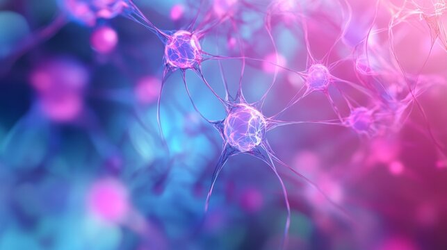 Neurons，Glowing interconnected network of nodes and lines symbolizing open-source collaboration, abstract digital patterns in the background. Technology and innovation concepts.