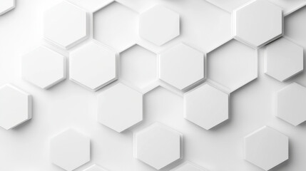 Modern hexagon background with clean, white texture, ideal for design projects. geometric pattern adds depth and sophistication to any visual presentation