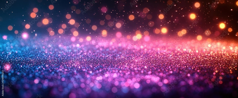 Poster abstract glitter background with multicolored bokeh lights