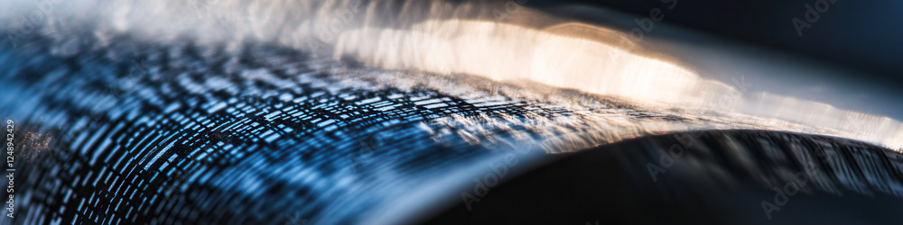 Poster close-up photograph of a textured surface with grid-like pattern