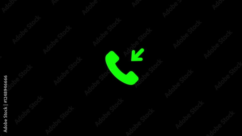 Poster incoming calling icon animation .