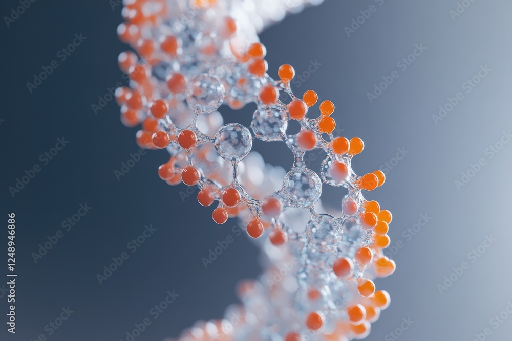Aufkleber a visual representation of a dna molecule, illustrating its double helix structure and the sugar-pho