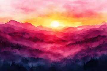 Obraz premium Vibrant Abstract Sunset Background in Warm Orange Pink Hues for Autumn Halloween Thanksgiving Design