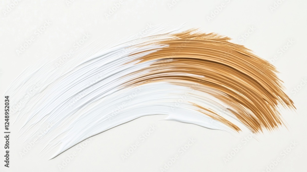 Poster artistic stripe painting on canvas with textured abstract designs in different colors and shades.