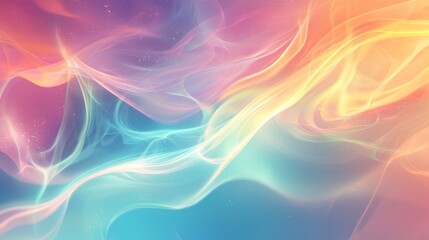 Fototapeta premium Breathtaking pastel smoke dances across the canvas, blending colors in a mesmerizing display. This enchanting backdrop provides a tranquil and artistic vibe, ideal for digital devices