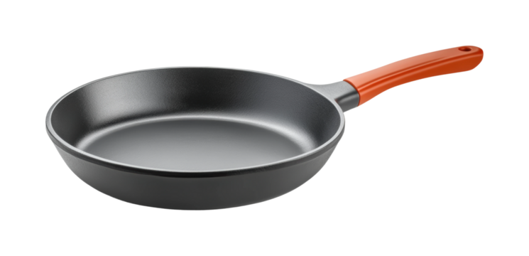 Cooking action in kitchen frying pan culinary tools isolated on transparent background