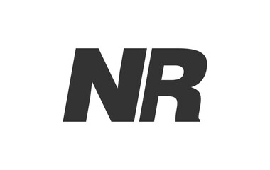 NR Techno Editable Font Logo For Corporate Branding. Bold, Futuristic Design With Unique Typographic Ideas. Minimal Custom Type And Dynamic Letter