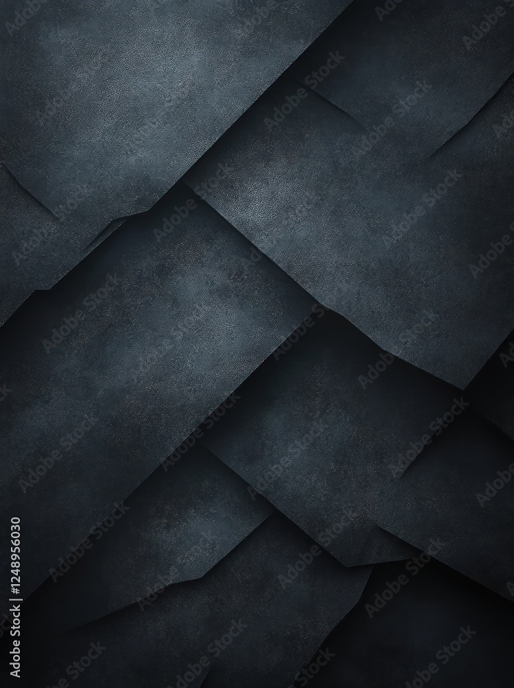 Poster abstract black geometric pattern with triangle shapes and textured background in grey and black tone