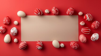 Easter banner with a blank