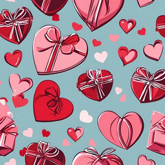 valentine seamless pattern