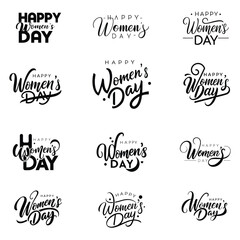 Happy women's day text vector for t-shirt design.
