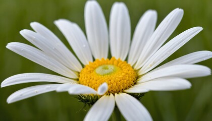 Fototapeta premium Close-up of a daisy flower blooming in the grass