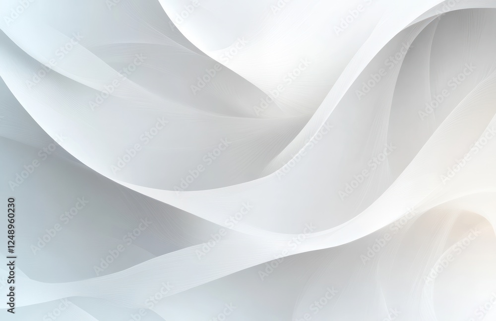 Poster abstract minimalist design soft curves high-key lighting gradients tranquility modern pattern backgr