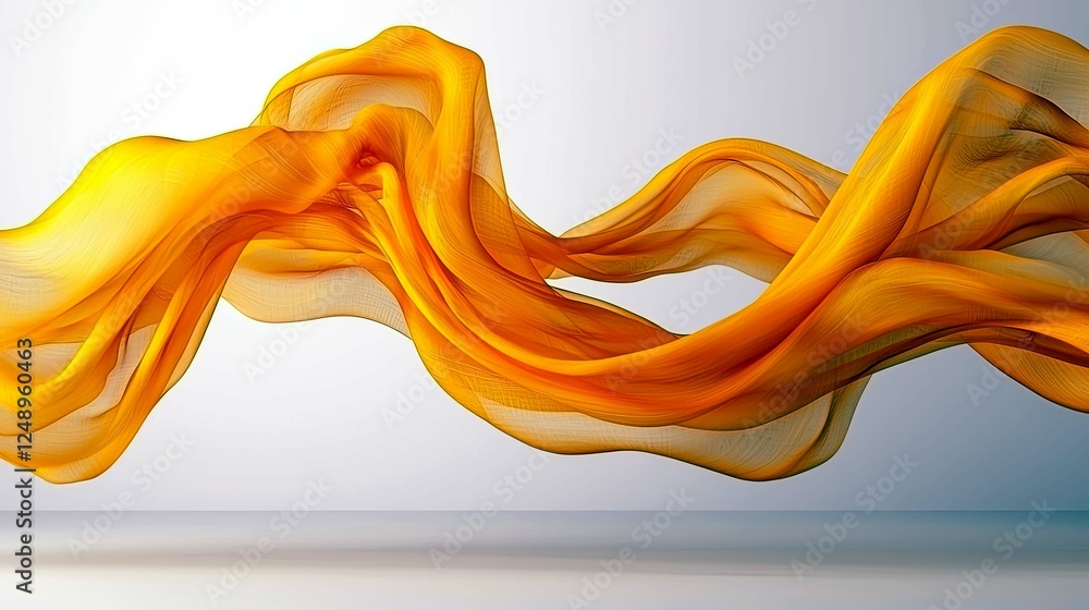 Poster abstract golden fabric: dynamic flowing texture background