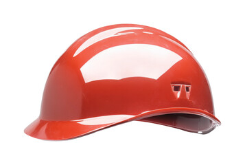 Construction safety helmet worksite product studio isolated on transparent background