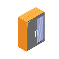 Stylish wardrobe with mirror doors and ample storage space.