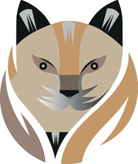 Cartoon cat logo icon vector .