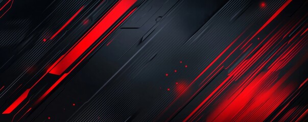 Red streaks digital art, dark background, futuristic design, website banner