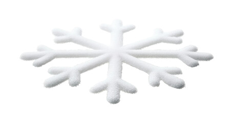 Winter snowflake textured cold climate aesthetic isolated on transparent background