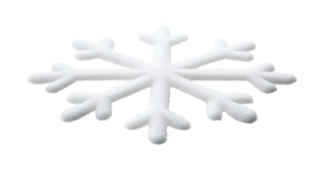 Winter snowflake textured cold climate aesthetic isolated on transparent background