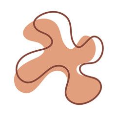 Boho aesthetic abstract shape