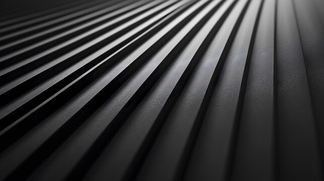 Dark Metallic Surface with Repeating Parallel Lines and Depth
