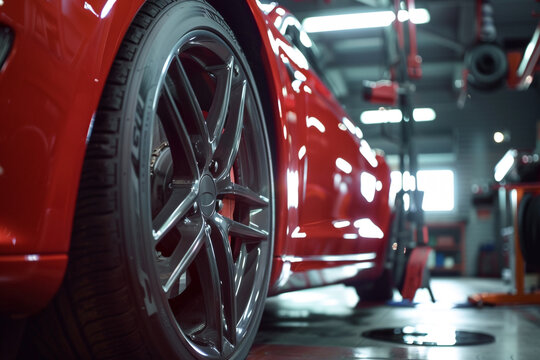 Precision and Care: Changing a Car Tire at a Professional Service