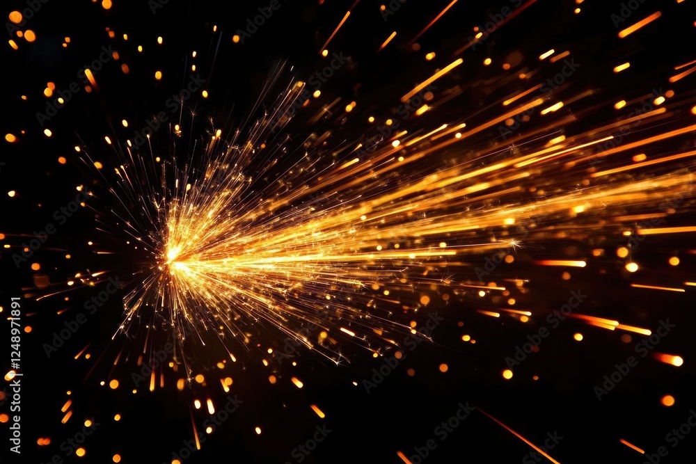 Poster dynamic spark explosion in dark space