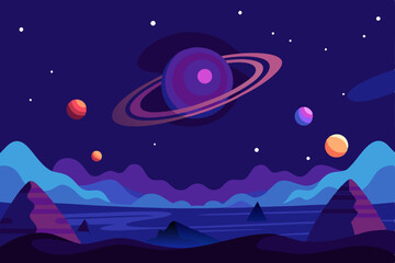 starry night sky with stars