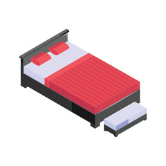 A cozy bed with built in storage drawers, perfect for small spaces.