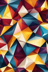 Fototapeta premium a close up of a colorful background with many triangles