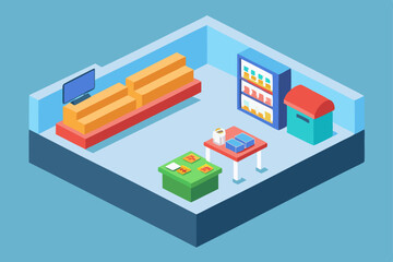 Fototapeta premium isometric view of a modern building