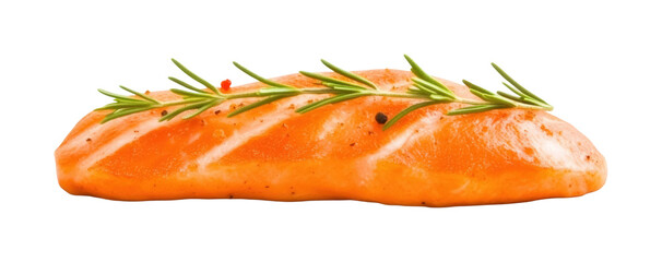 Delicious salmon fillet with herbs kitchen food fresh isolated on transparent background