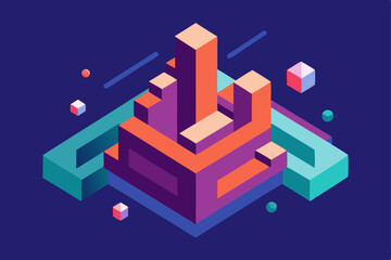 Fototapeta premium vector illustration of a city