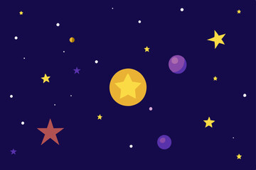 Fototapeta premium moon and star