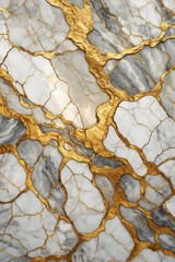 Fototapeta premium marble with gold leaf pattern and white and black marble