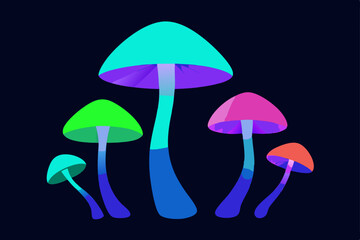 Fototapeta premium vector illustration of mushrooms