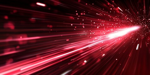 Obraz premium Red light streaks, particle background, digital art, website
