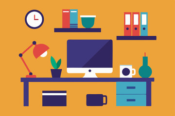 vector illustration of a computer