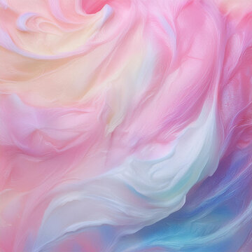 Subtle Soft Pastel Cotton Candy Rainbow Random Color Mixed Colour Ice Cream Gelato Cosmetics Cosmetic Products Makeup Texture 3D Oil Painting Background Screen