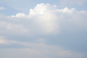 White Fluffy Clouds in a Blue Sky