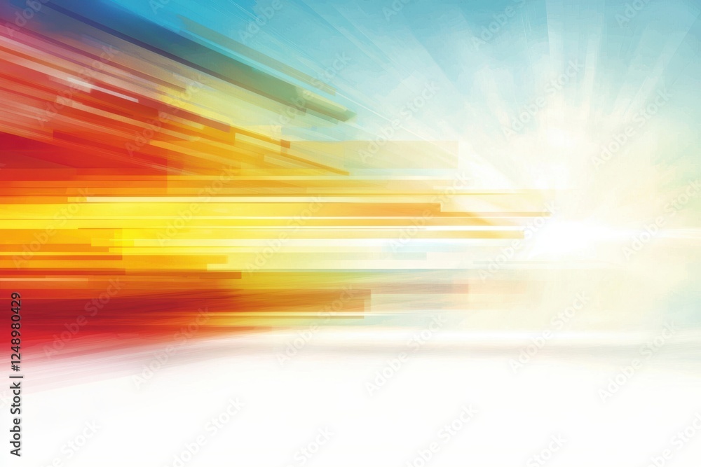 Poster vibrant abstract typography design with dynamic fading colors and light effects