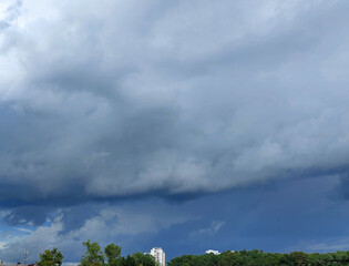 sky before thunderstorm - gloomy clouds over  Maribor. Slovenia. Europe