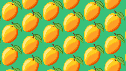 seamless pattern with yellow mango background